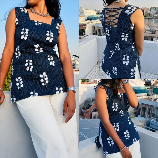 Marius_Women_Printed,_Floral_Print,_Striped_Straight_Kurta_(Blue)
