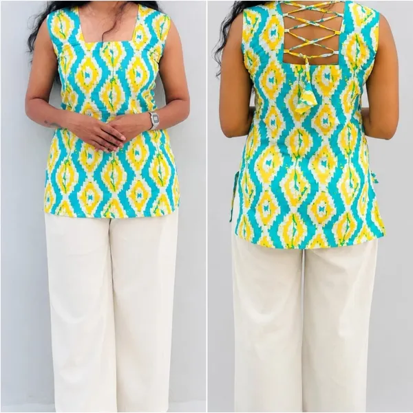 Eliie_Women_Printed_Tunic_Kurta_(Yellow,_Blue)