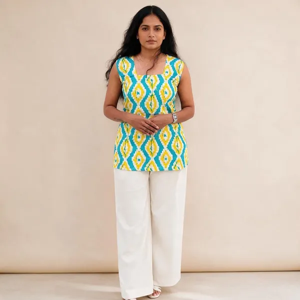 Eliie_Women_Printed_Tunic_Kurta_(Yellow,_Blue)