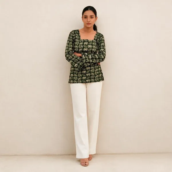 Eliie_Women_Printed_Straight_Kurta_(Green)