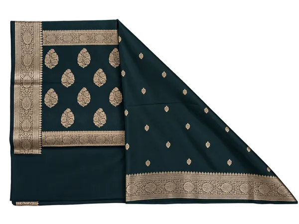 Banarasi_Woven_Katan_Silk_Saree_with_Rose_Gold_Zari_Border_and_Pallu