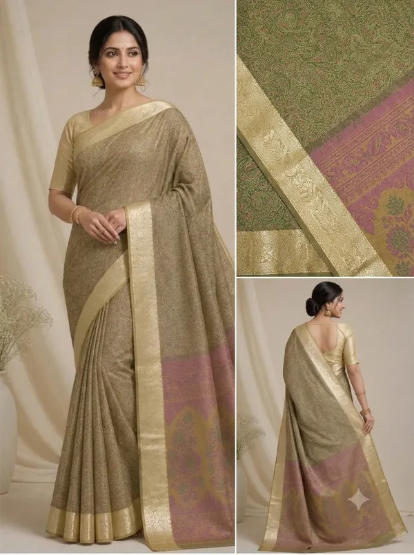 Banarasi_Woven_Tanchoi_Silk_Booti_Saree_with_Silver_Zari_Border_and_Pallu