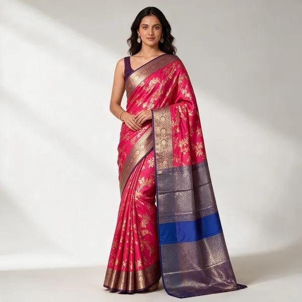 Pink_Katan_Silk_Saree_For_Women