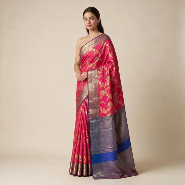 Pink_Katan_Silk_Saree_For_Women