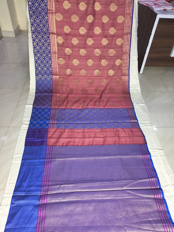 Pink_Cotton_50%_Silk_50%_Saree_For_Women