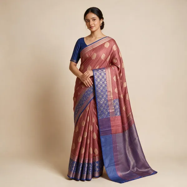 Pink_Cotton_50%_Silk_50%_Saree_For_Women