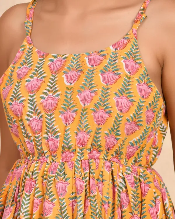 Yellow_Cotton_Flared_Block_Print_Spaghetti_Midi_Dress_For_Women