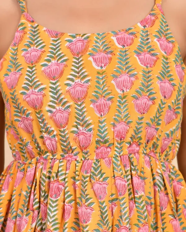 Yellow_Cotton_Flared_Block_Print_Spaghetti_Midi_Dress_For_Women