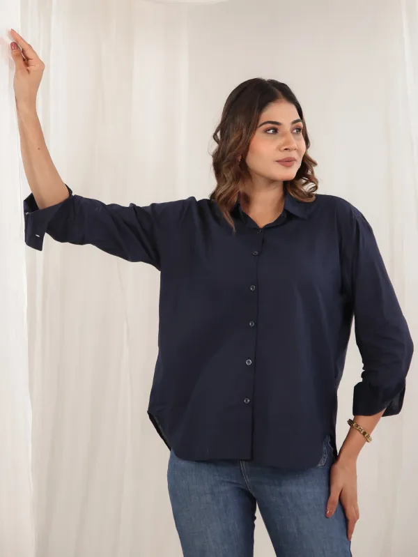 Deep_Navy_Cotton_Relaxed_Fit_Solid_Shirt_For_Women