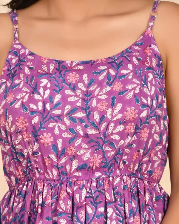 Purple_Cotton_Flowy_Block_Print_Spaghetti_Strap_Midi_Dress_For_Women