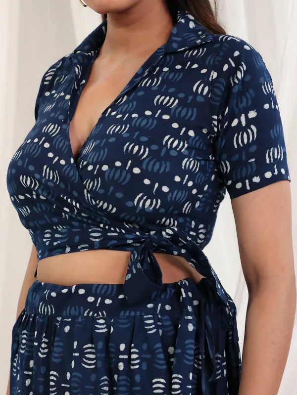 Indigo_Cotton_Wrap_Block_Print_Crop_Top_Skirt_Co_Ord_Set_For_Women