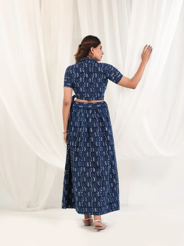 Indigo_Cotton_Wrap_Block_Print_Crop_Top_Skirt_Co_Ord_Set_For_Women