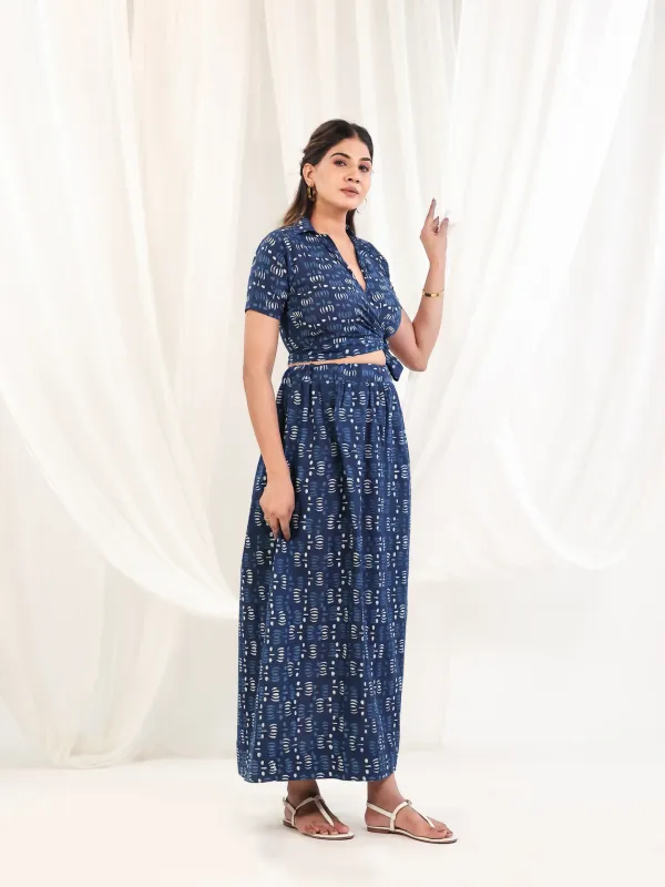 Indigo_Cotton_Wrap_Block_Print_Crop_Top_Skirt_Co_Ord_Set_For_Women