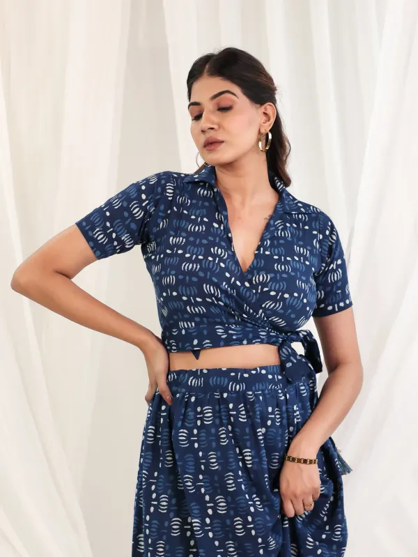 Indigo_Cotton_Wrap_Block_Print_Crop_Top_Skirt_Co_Ord_Set_For_Women
