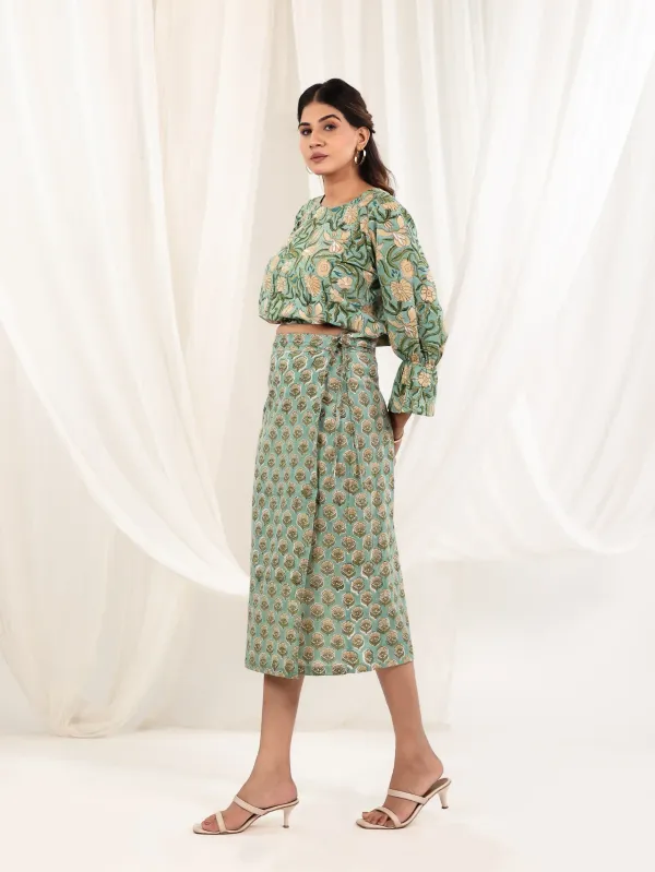 Leafy_Green_Cotton_Block_Print_Wrap_Co_Ord_Set_For_Women