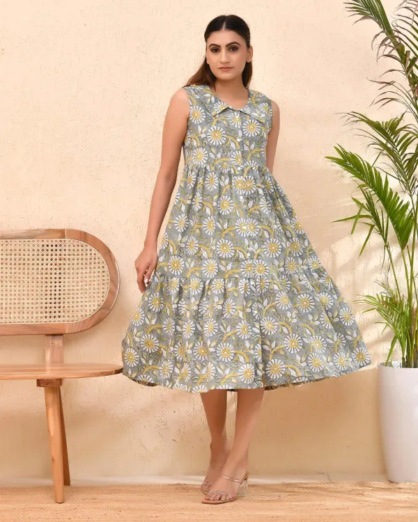 Dusty_Green_Cotton_Sleeveless_Block_Print_Midi_Dress_For_Women