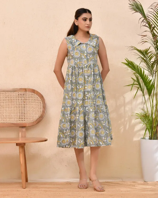 Dusty_Green_Cotton_Sleeveless_Block_Print_Midi_Dress_For_Women