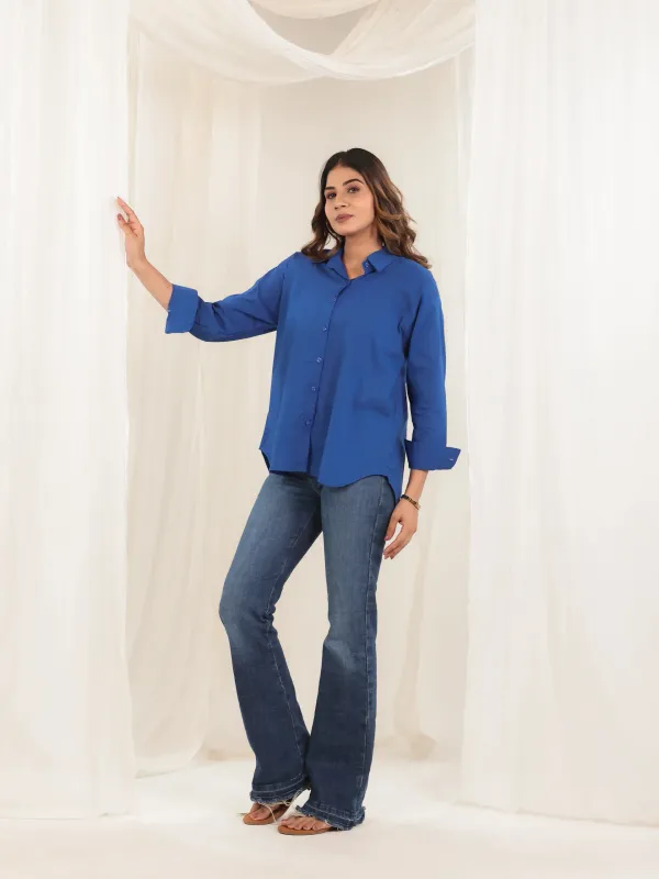 Royal_Blue_Cotton_Relaxed_Fit_Solid_Shirt_For_Women