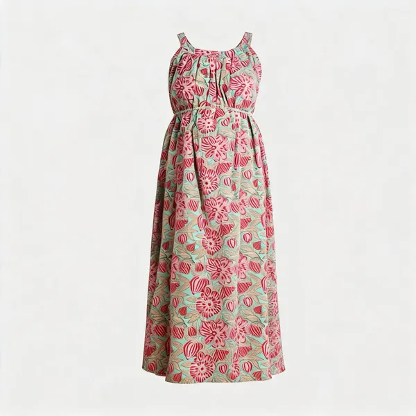 Aqua_Green_Cotton_Halter_Lotus_Block_Print_Maxi_Dress_For_Women
