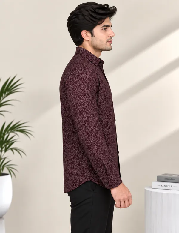 Brown_Printed_Full_Sleeve_Shirt_For_Men