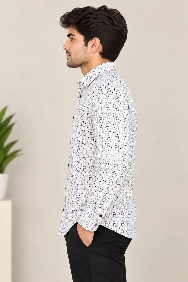 White_Printed_Full_Sleeve_Shirt_For_Men