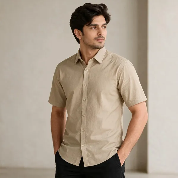 Beige_Casual_Shirt_For_Men