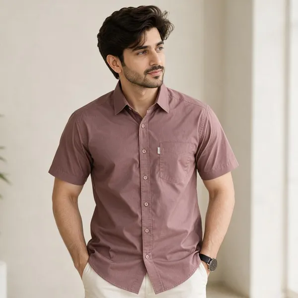 Mauve_Casual_Fit_Shirt_For_Men