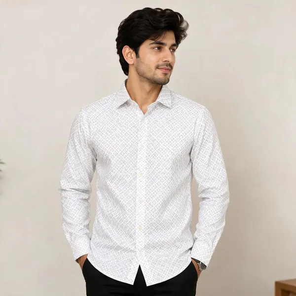 White_Geometric_Print_Full_Sleeve_Shirt_For_Men