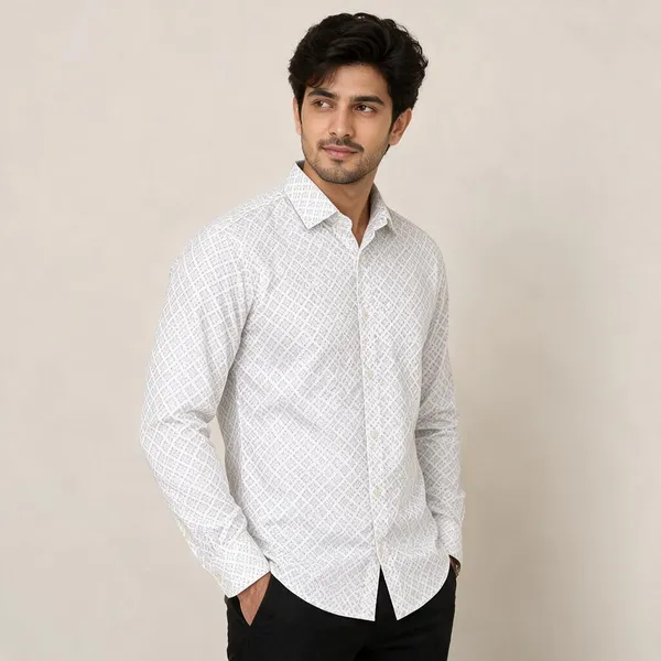 White_Geometric_Print_Full_Sleeve_Shirt_For_Men