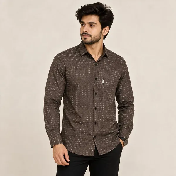 Brown_Printed_Full_Sleeve_Shirt_For_Men