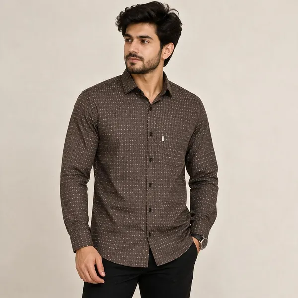 Brown_Printed_Full_Sleeve_Shirt_For_Men