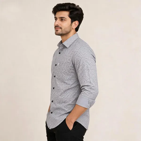 Grey_Patterned_Full_Sleeve_Shirt_For_Men
