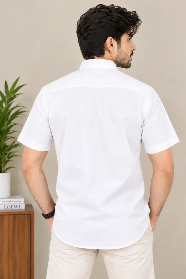 White_Short_Sleeve_Casual_Shirt_For_Men