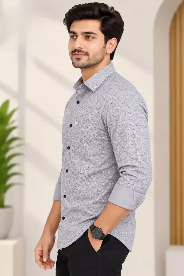 Grey_Patterned_Full_Sleeve_Shirt_For_Men