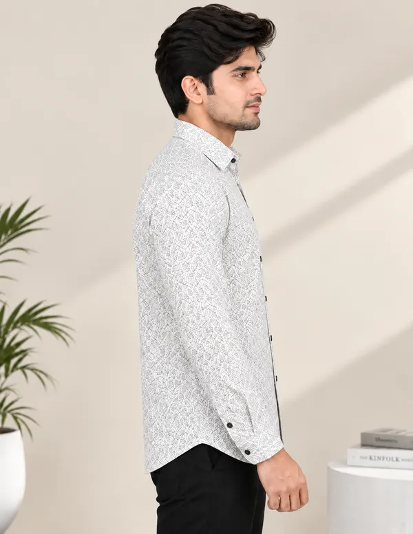 White_Printed_Full_Sleeve_Shirt_For_Men