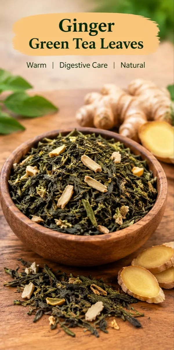 Anubhuti_Ginger_Green_Tea_Loose_Leaves