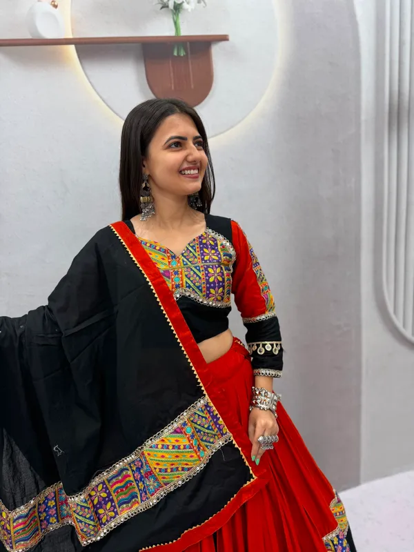 Rust_Cotton_Navratri_Lehenga_Choli