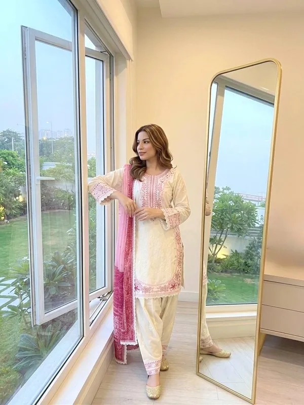 Pink_Embroidery_Work_Satin_Salwar_Suit_Stitched