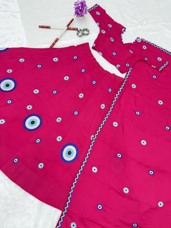 Pink_Pure_Cotton_Evil_Eye_Embroidery_Heavy_Thread_Work_Lehenga_Choli_Set
