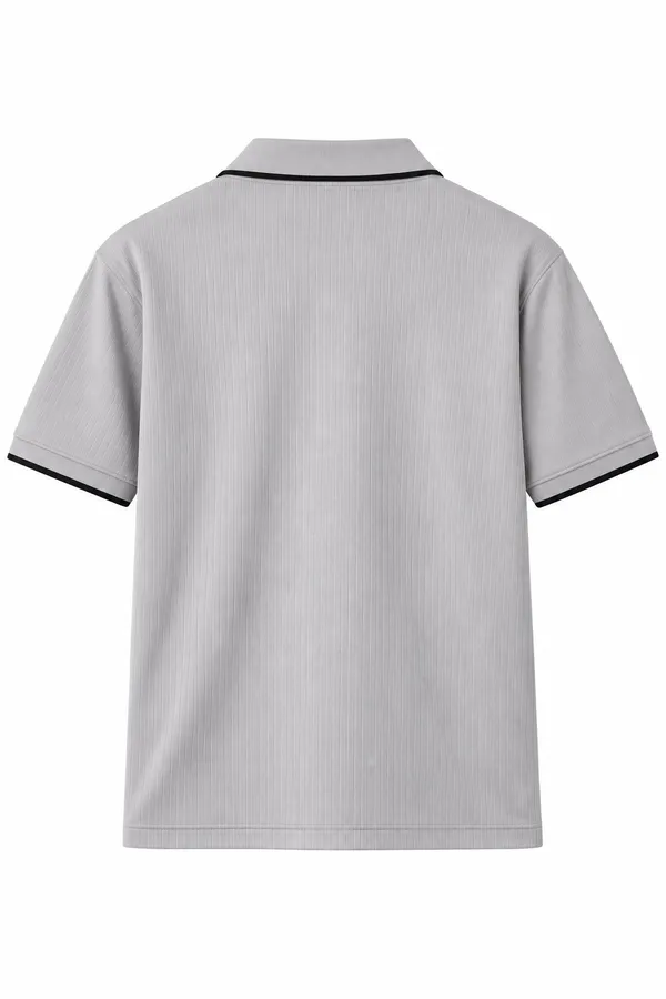 Grey_Jacquard_Contrast_Piping_Polo_T_Shirt_For_Men