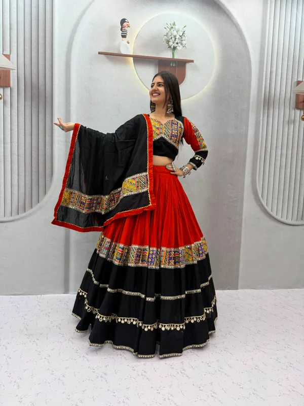 Rust_Cotton_Navratri_Lehenga_Choli