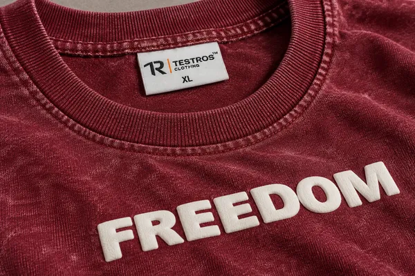 Maroon_Cotton_Acid_Wash_Drop_Shoulder_Graphic_T_Shirt_For_Men