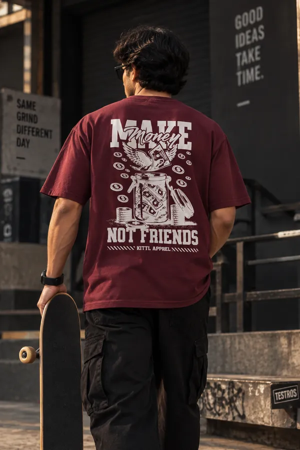 Burgundy_Cotton_Oversized_Fit_Graphic_T_Shirt_For_Men