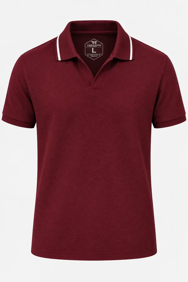 Wine_Crape_Relaxed_Fit_Polo_T_Shirt_For_Men