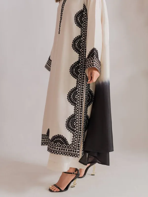 White_Cotton_Straight_Embroidered_Long_Kurti_Set_For_Women