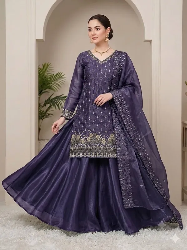 Purple_Womens_Fendi_Embroidered_Kurti_With_Full_Flair_Palazzo_And_Designer_Dupatta
