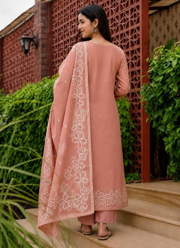 Cotton_Jacquard_Self_Woven_Straight_Kurta_With_Pant_And_Dupatta