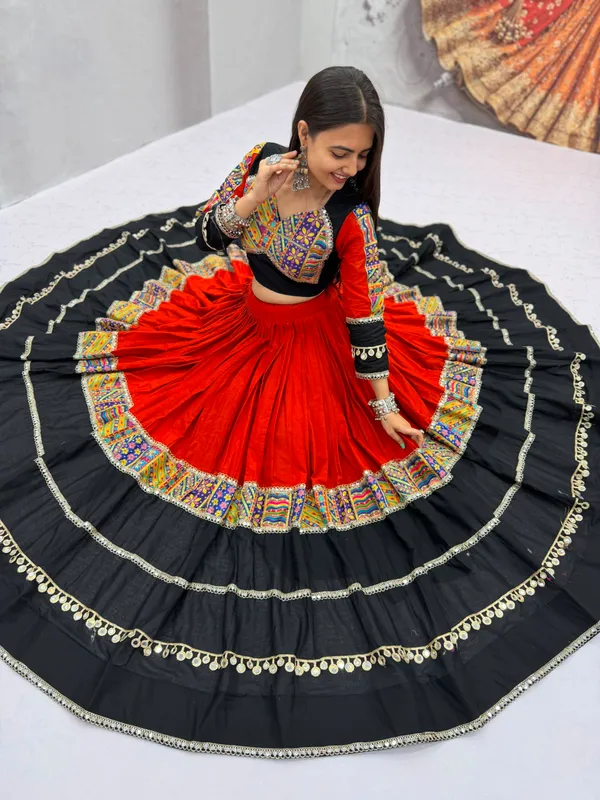 Rust_Cotton_Navratri_Lehenga_Choli