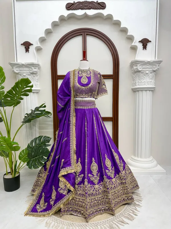 Purple_Embroidered_Lehenga_Choli_For_Women