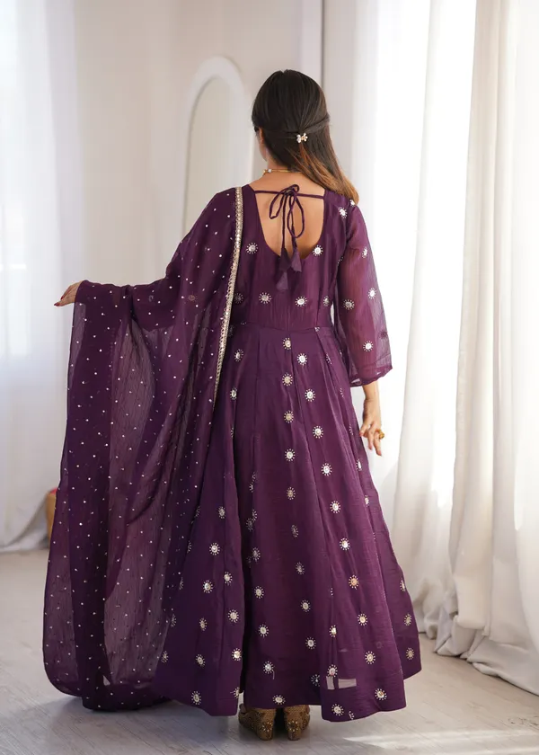 Purple_Flared_Anarkali_Kurta_Set_With_Matching_Trousers_And_A_Dupatta